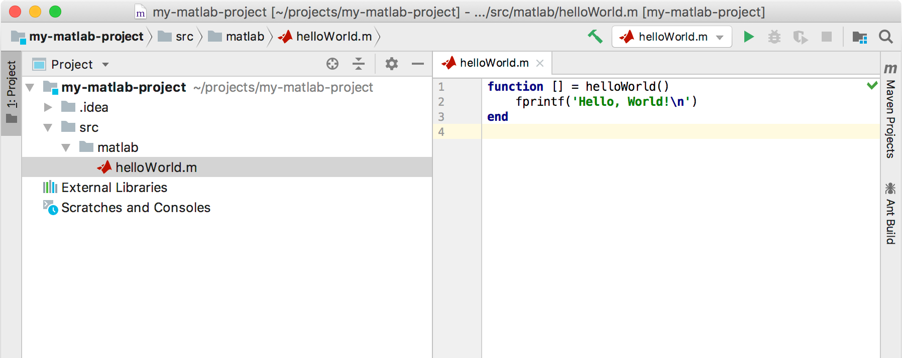Screenshot of Matlab plugin