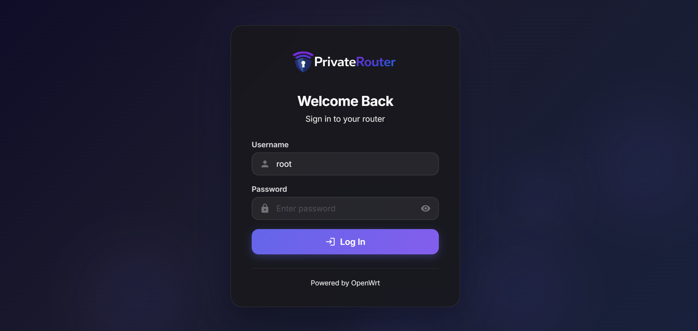 PrivateRouter LuCI Theme