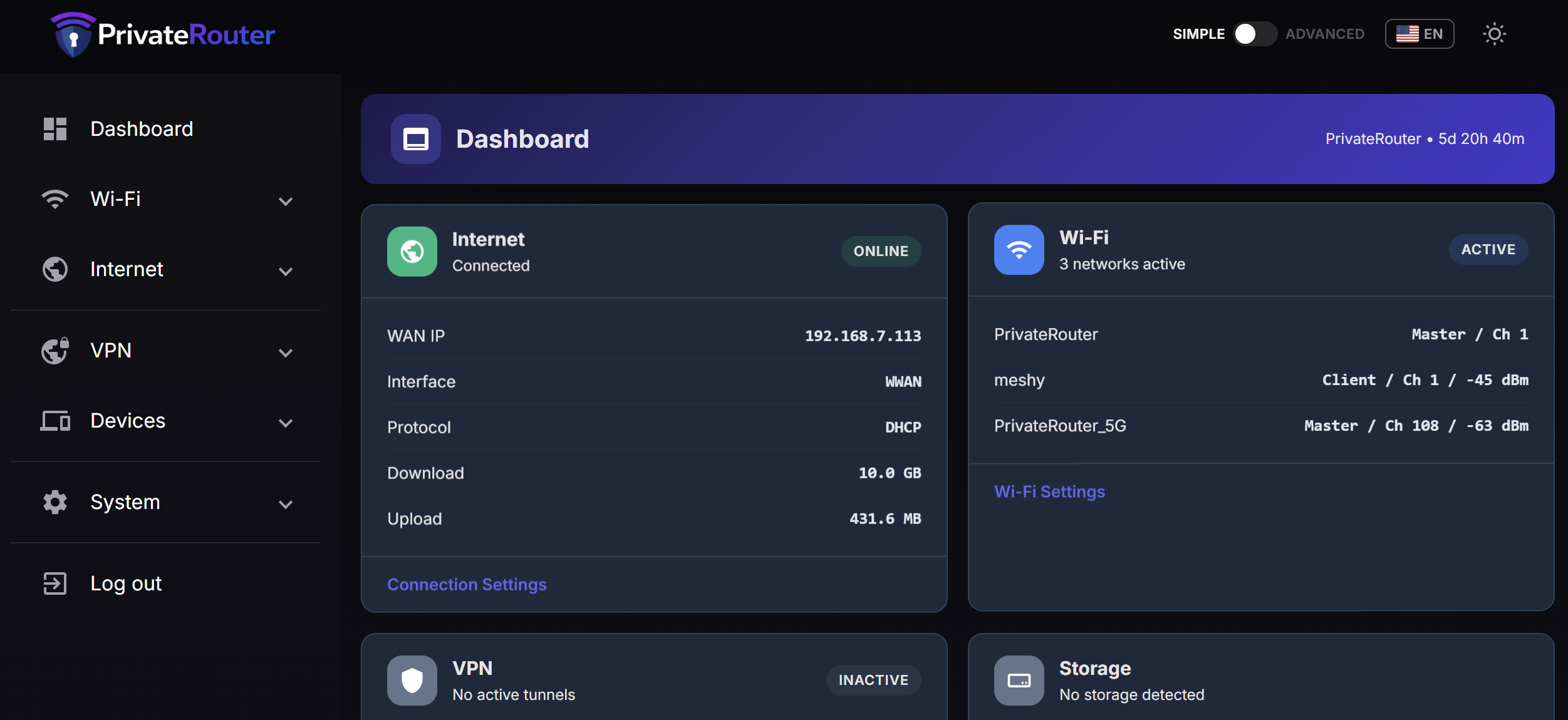 PrivateRouter LuCI Theme