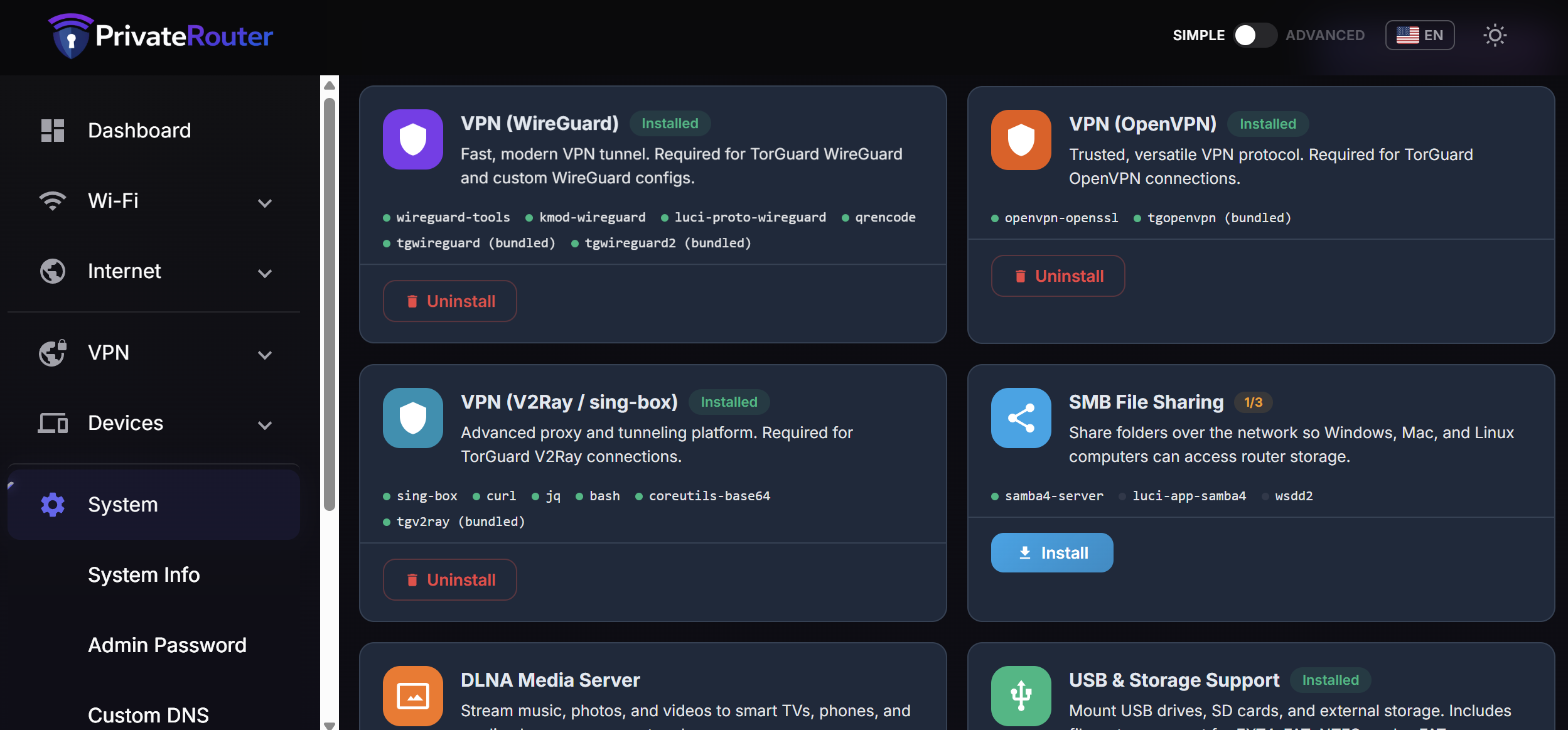 PrivateRouter LuCI Theme