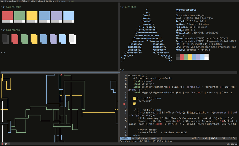 Mousless Development Environment