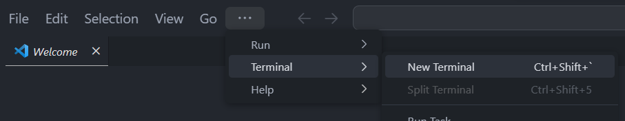 Open terminal