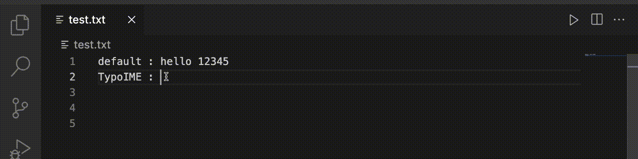 TypoIME-VSCode Sample
