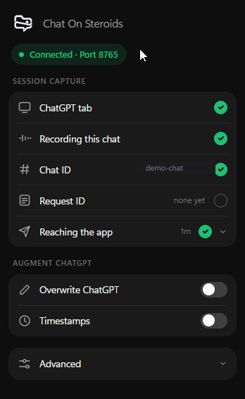 Chat On Steroids Chrome extension