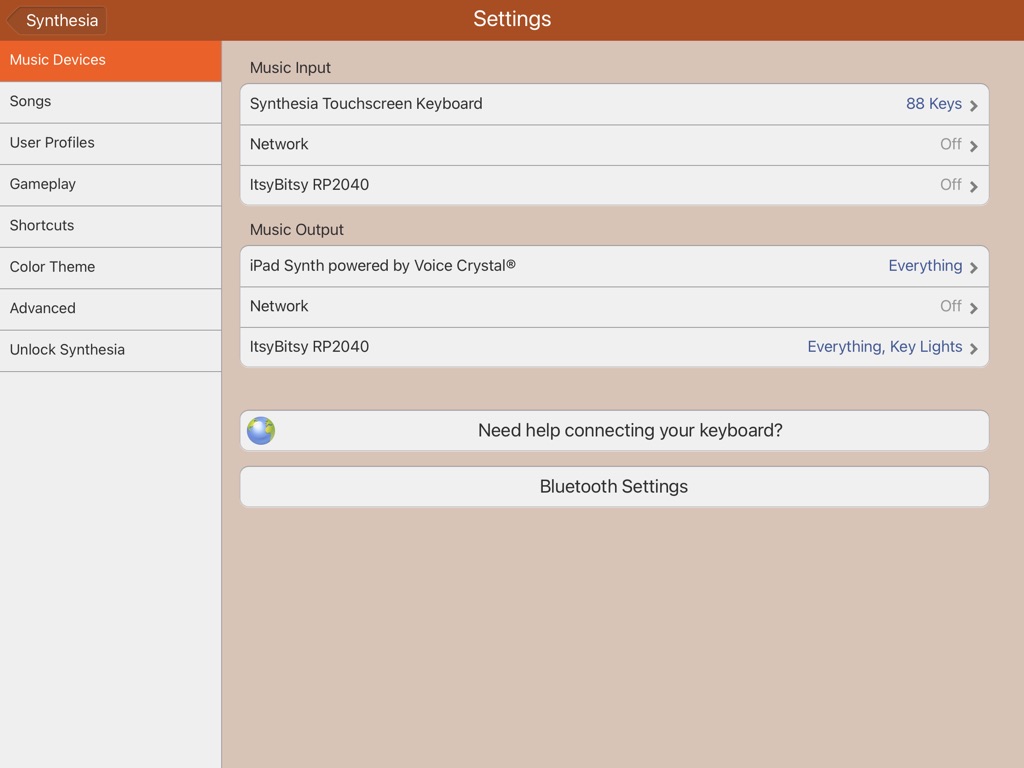 Synthesia Settings