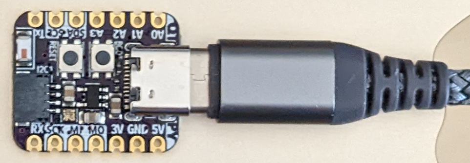 QT Py ESPS2 S3 with USB cable