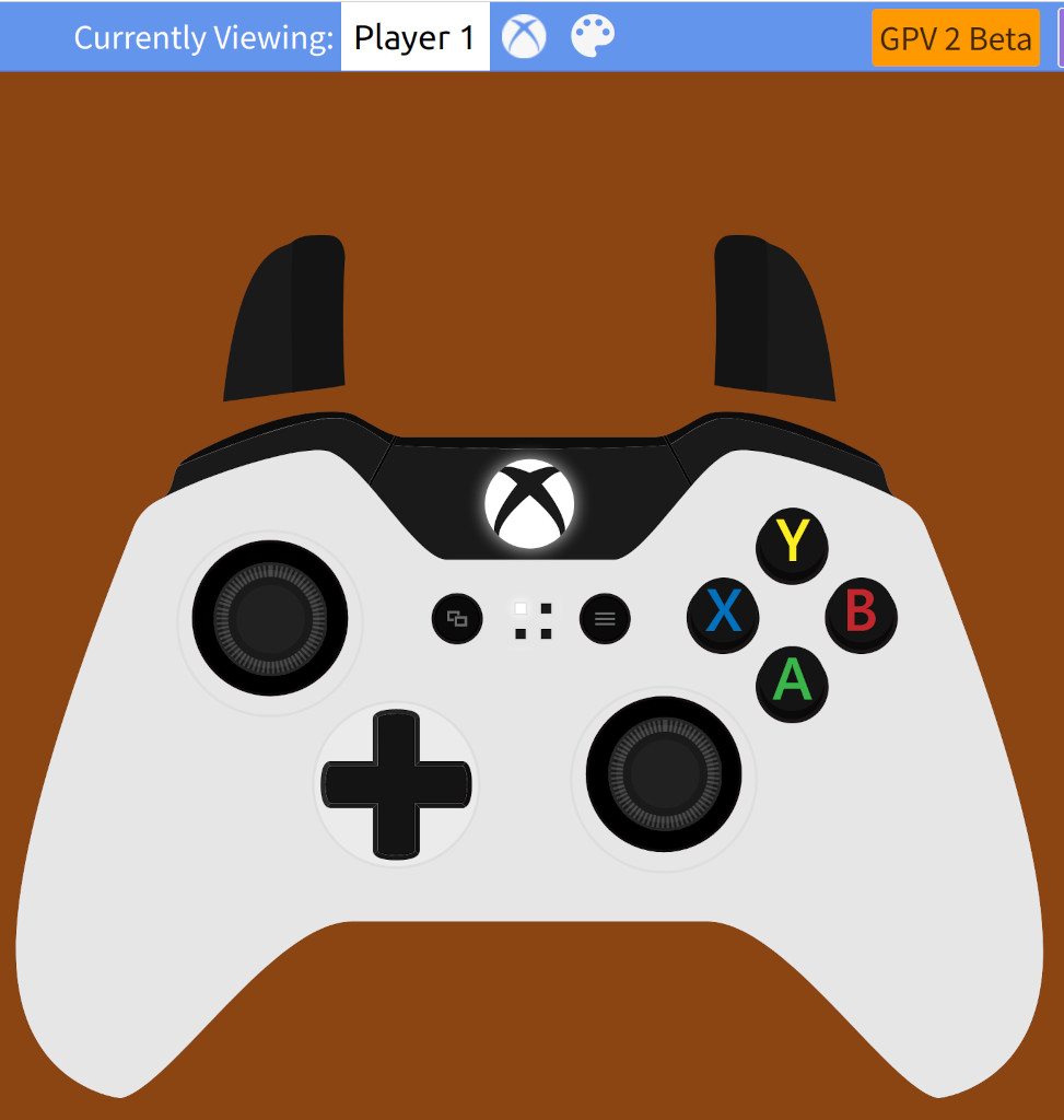 Screen shot of gamepad viewer