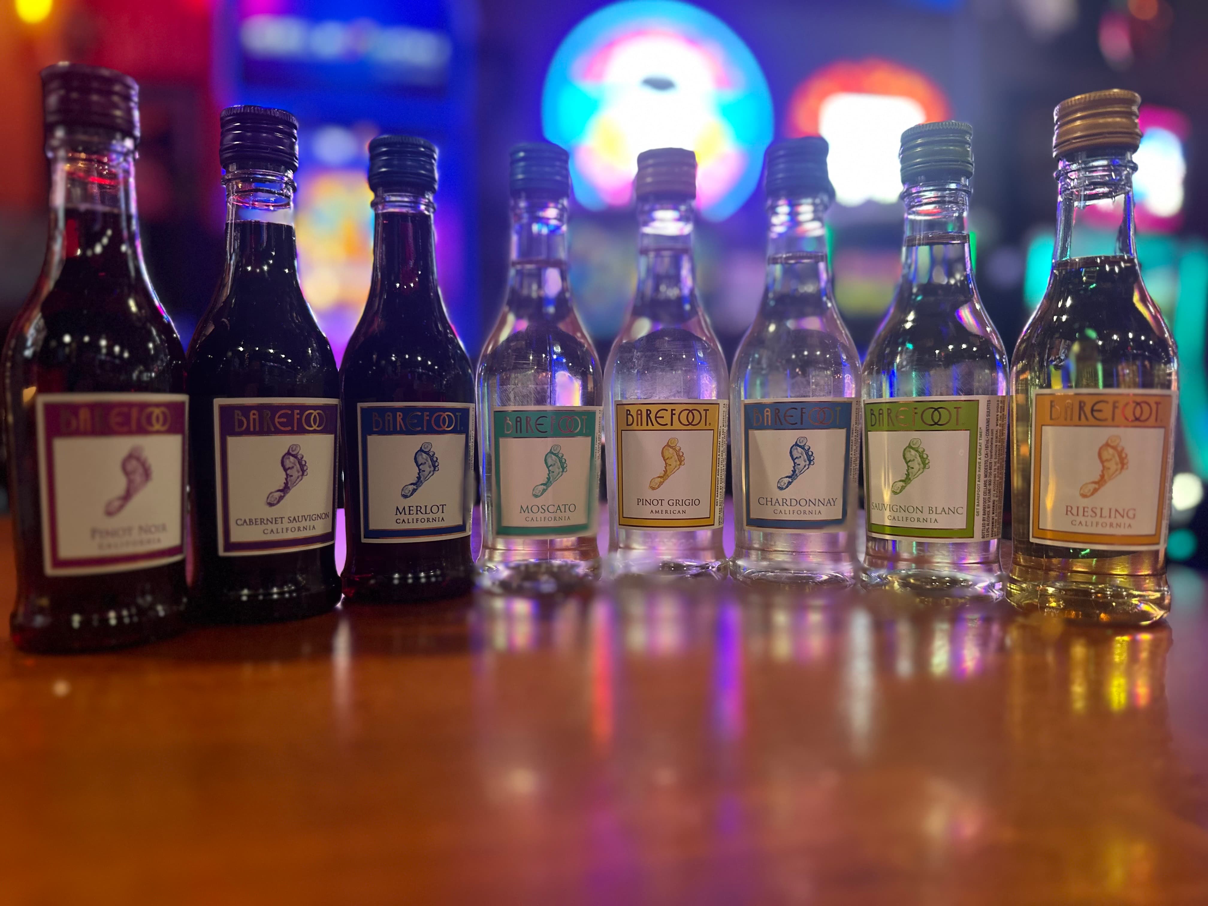 Barefoot Wine bottles