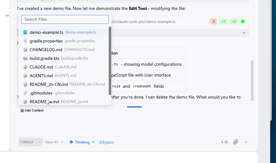 @ Mention File Search