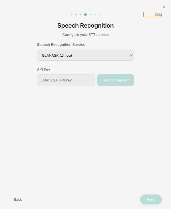 OpenTypeless onboarding