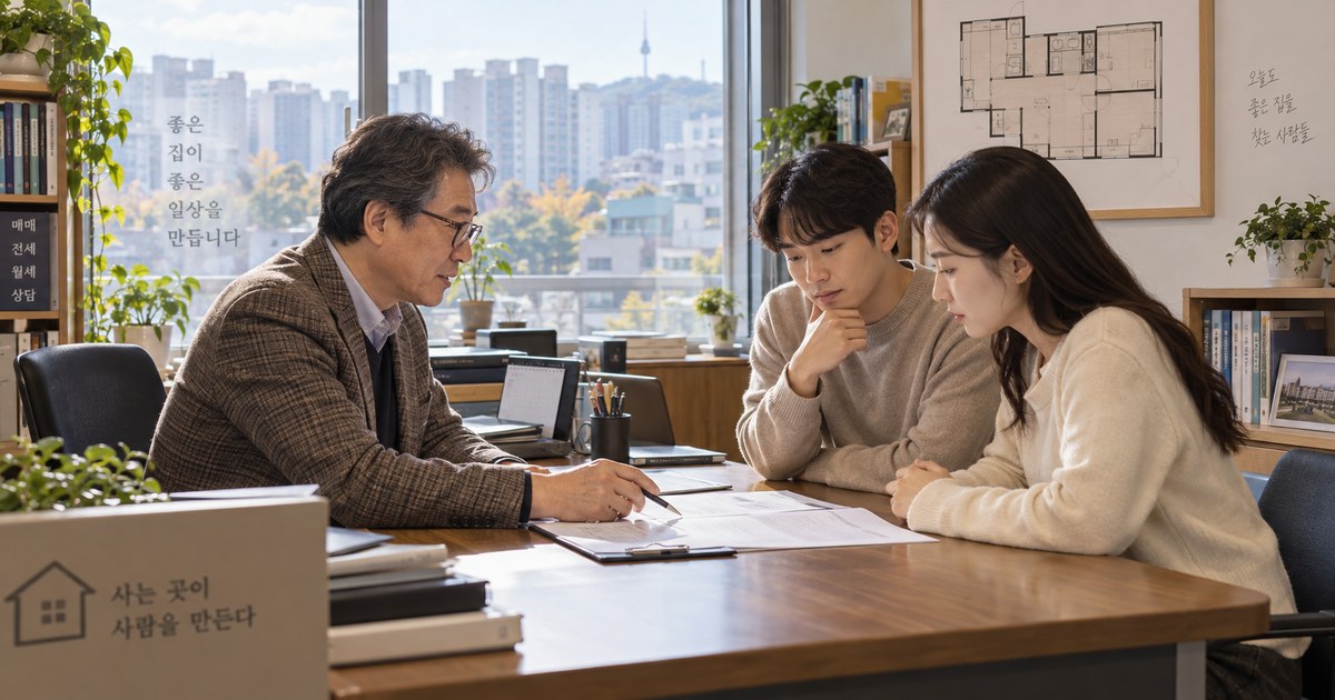 계약 특약과 최종 보증 절차를 상담하는 생성 장면