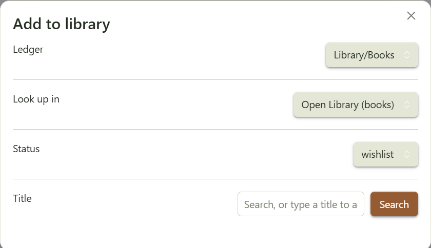 The Add to library command in the Obsidian command palette