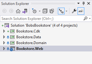 Projects in Visual Studio's Solution Explorer