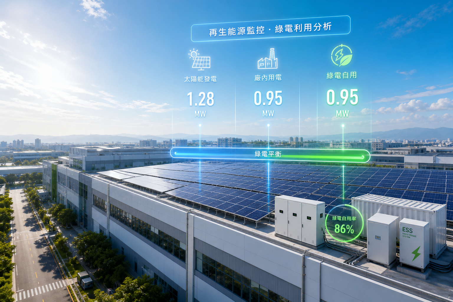 再生能源監控與綠電利用分析
