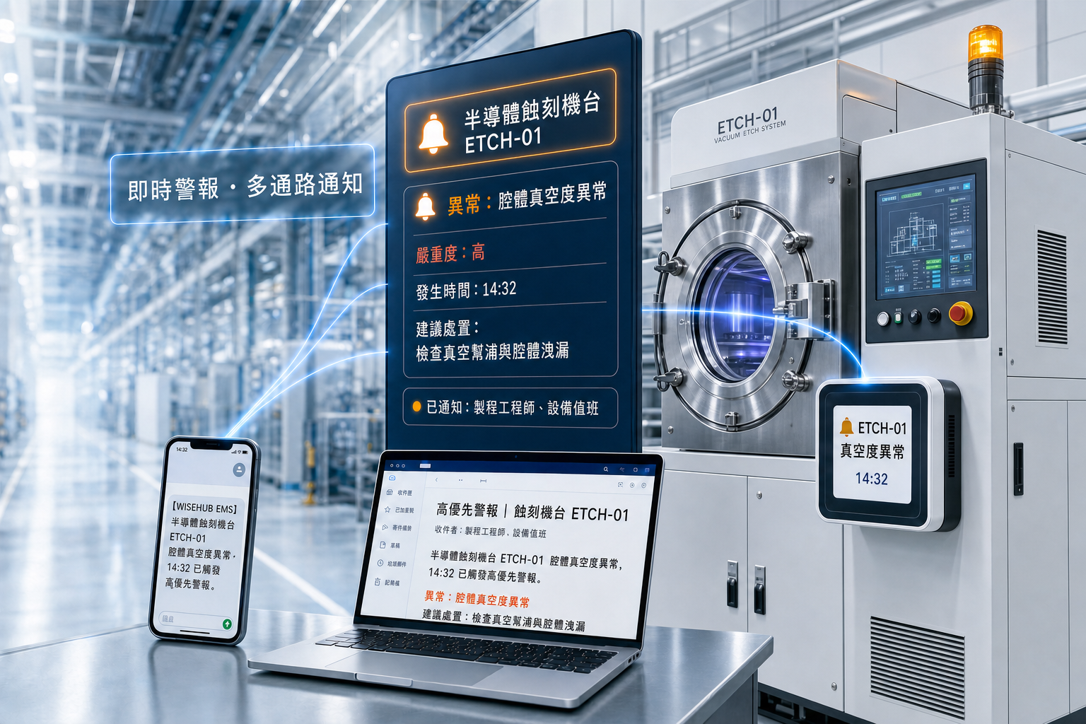 即時警報監控與多通路通知