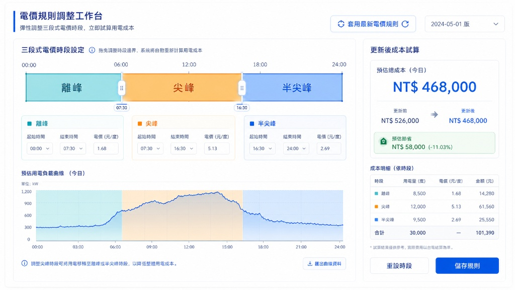 三段式電費成本精算