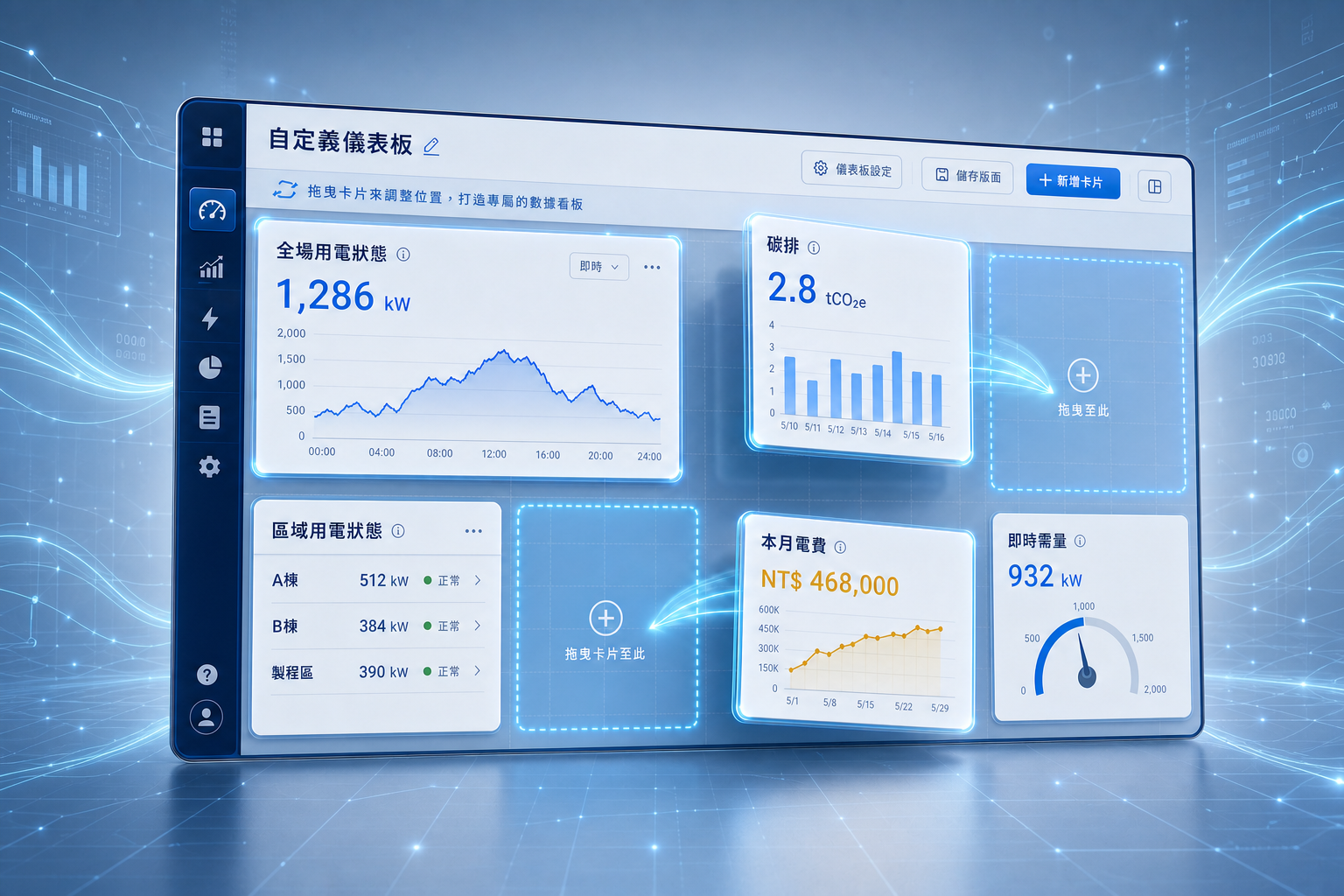 自定義能源儀表板