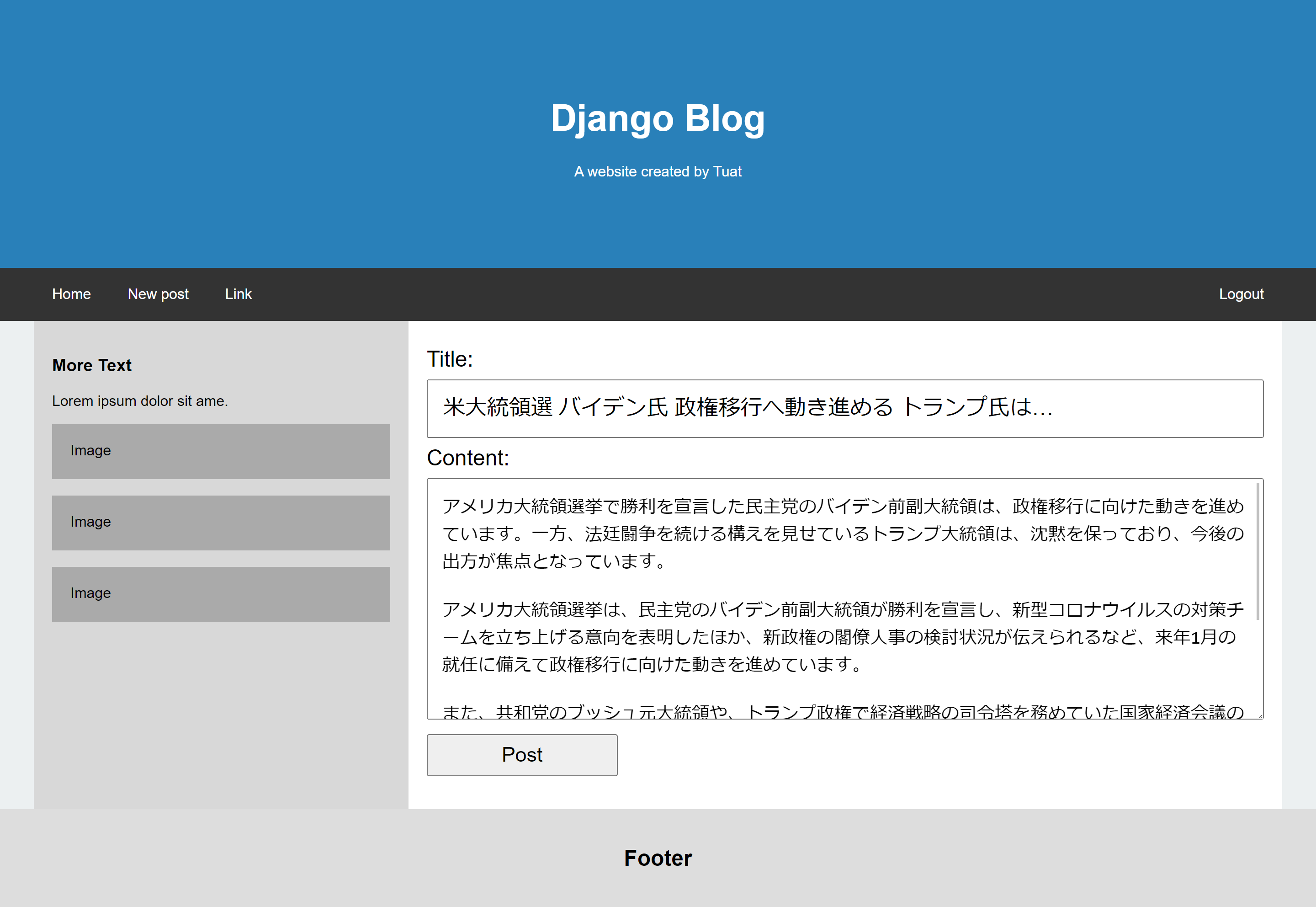 GitHub - trananhtuat/django-blog: Learning django