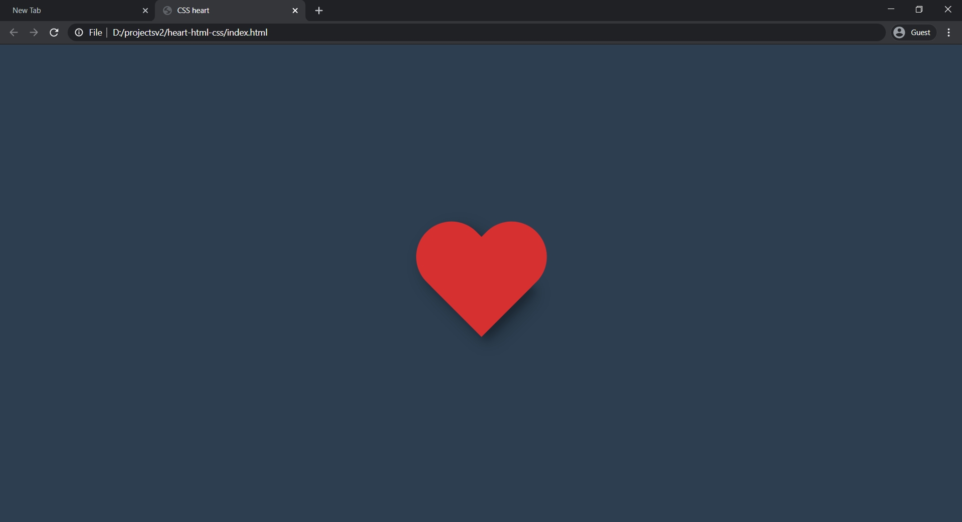 heart animation html css