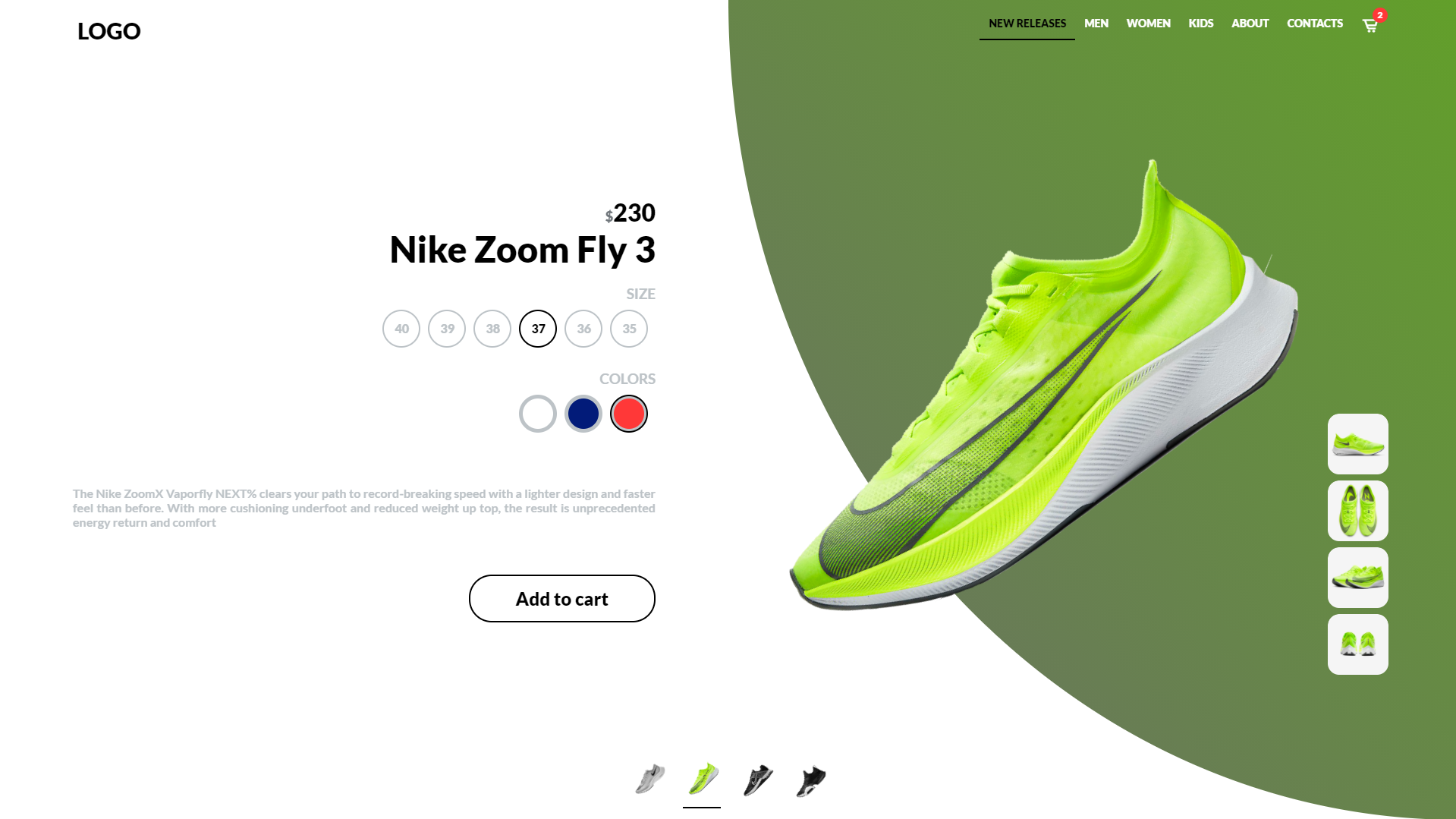 "Make Animated Nike Shoes Landing Page with only HTML, CSS & pure JS"