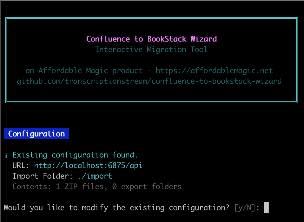 Terminal configuration
