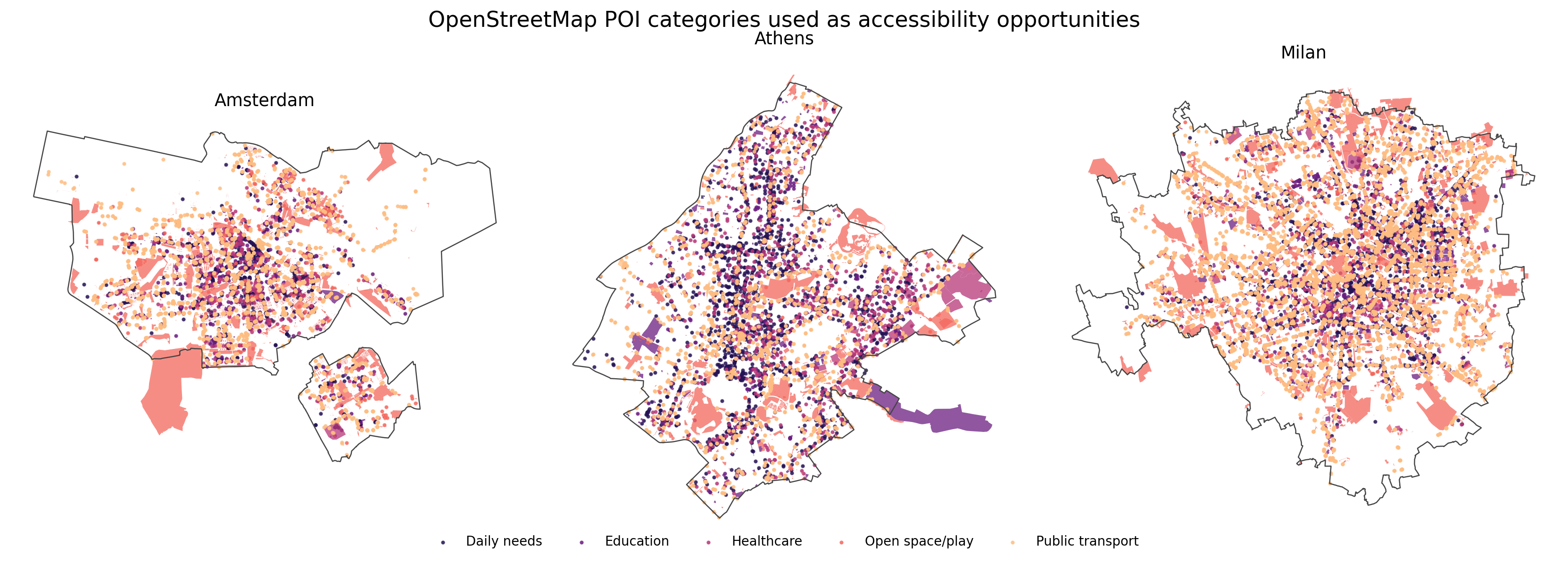 OpenStreetMap POI categories