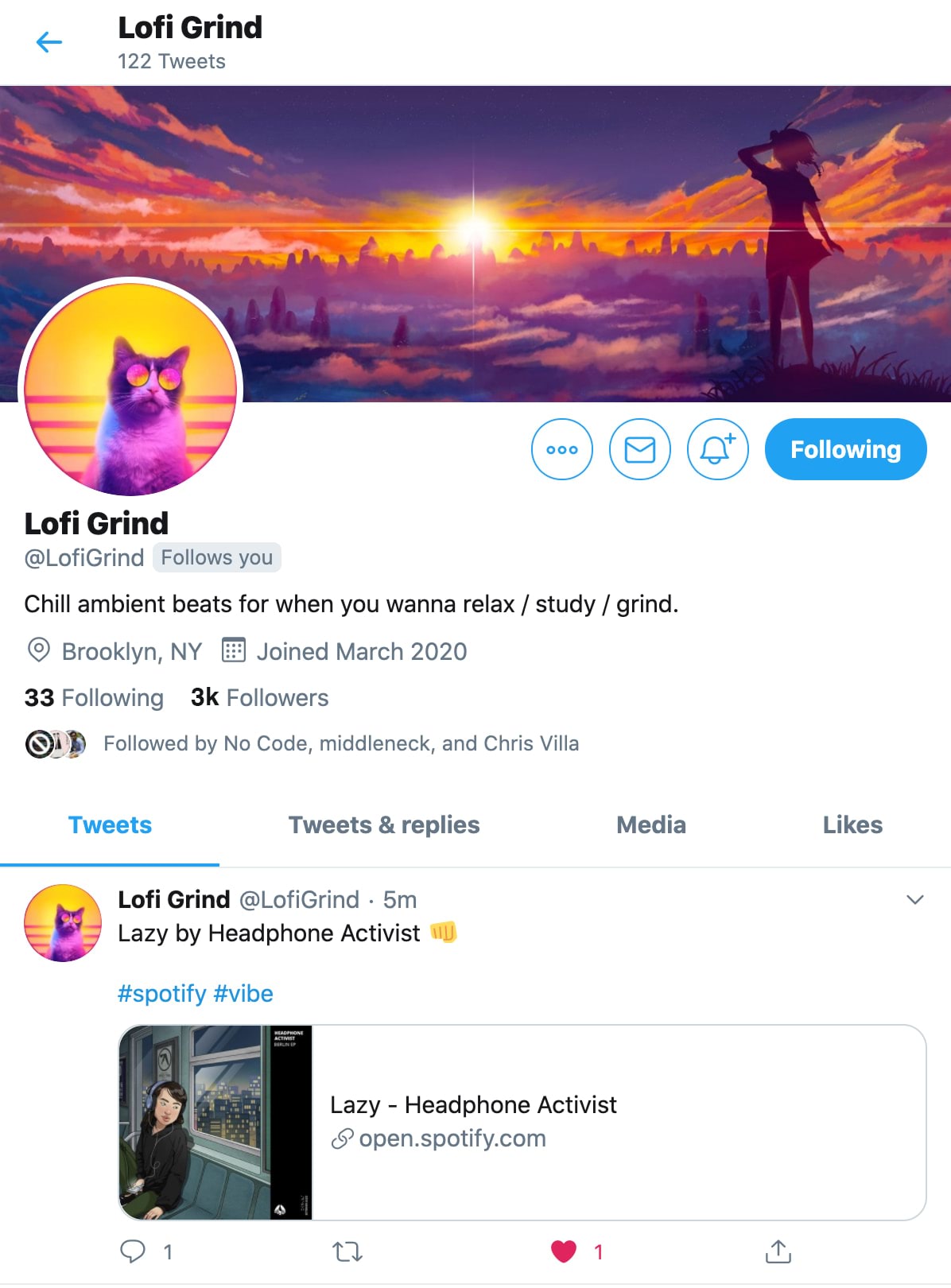 LofiGrind Twitter Account