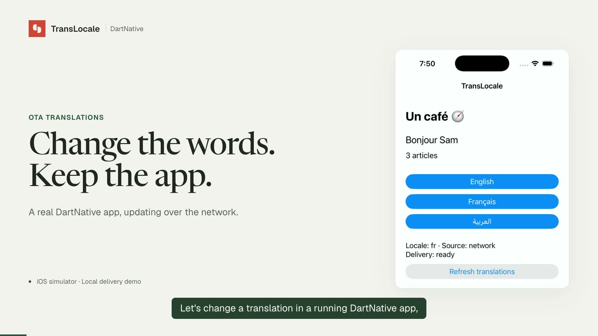 Watch the 45-second DartNative OTA walkthrough