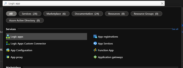 Search for Logic App!