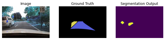 Sample segmentation output