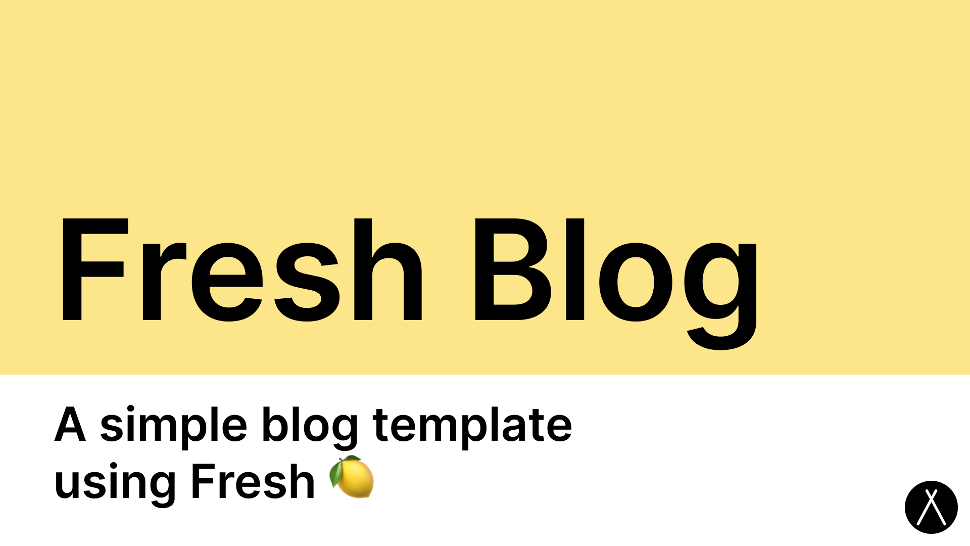 Fresh Blog Banner