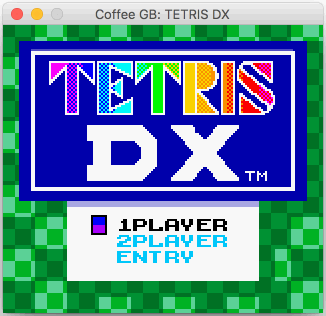 Coffee GB running Tetris DX