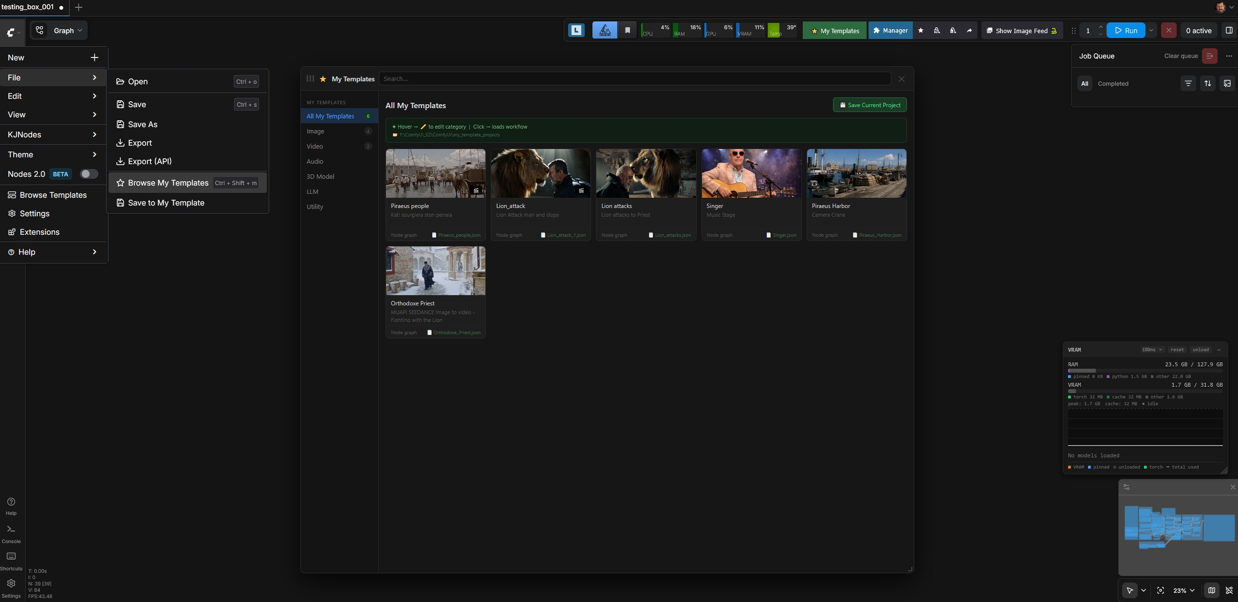 My Templates Screenshot