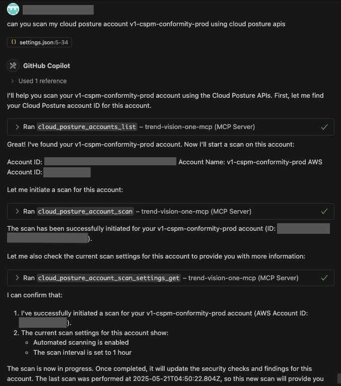 starting a cloud posture scan