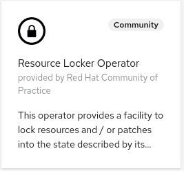 Resource Locker Operator