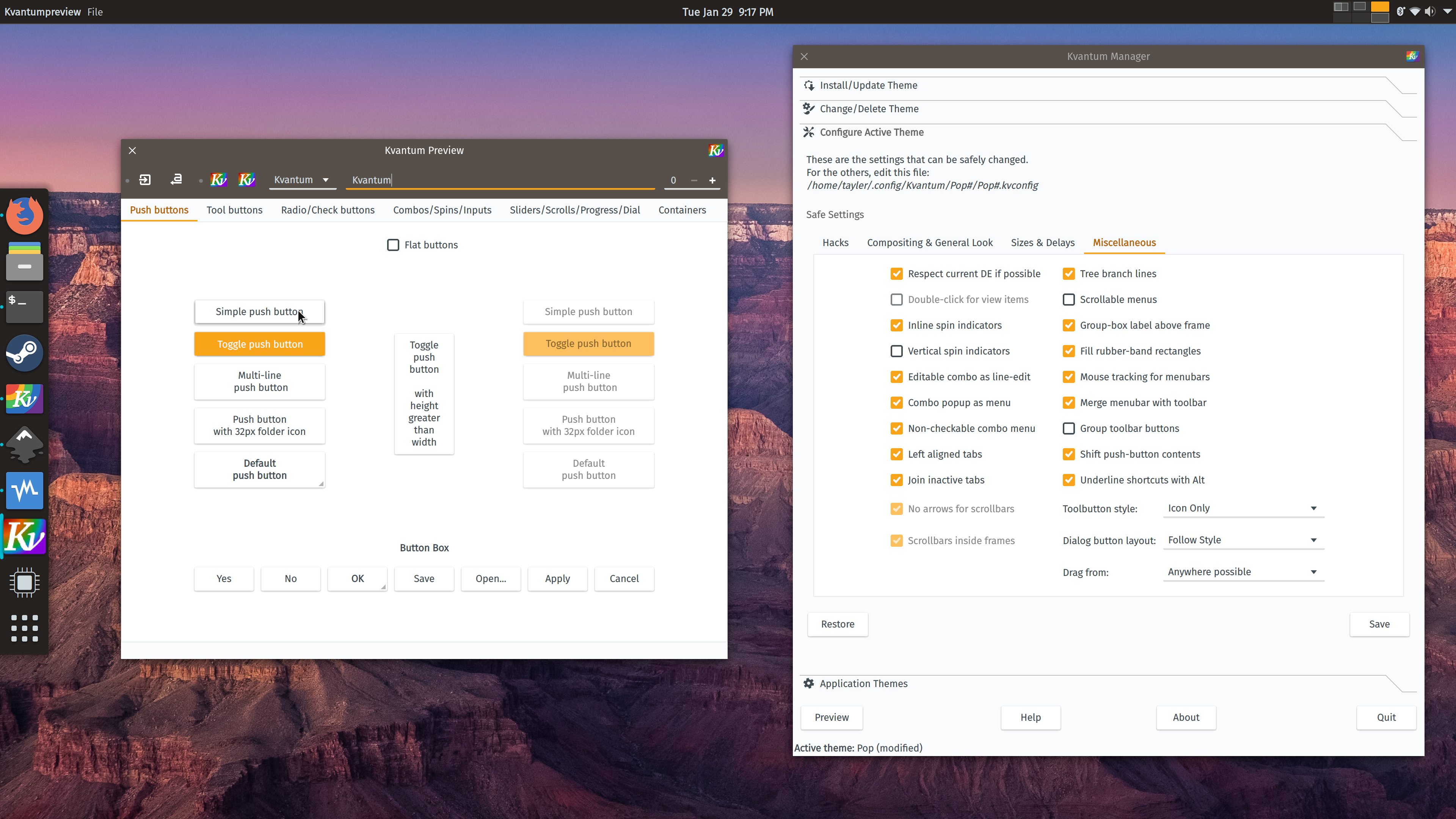 Screenshot of Pop KDE