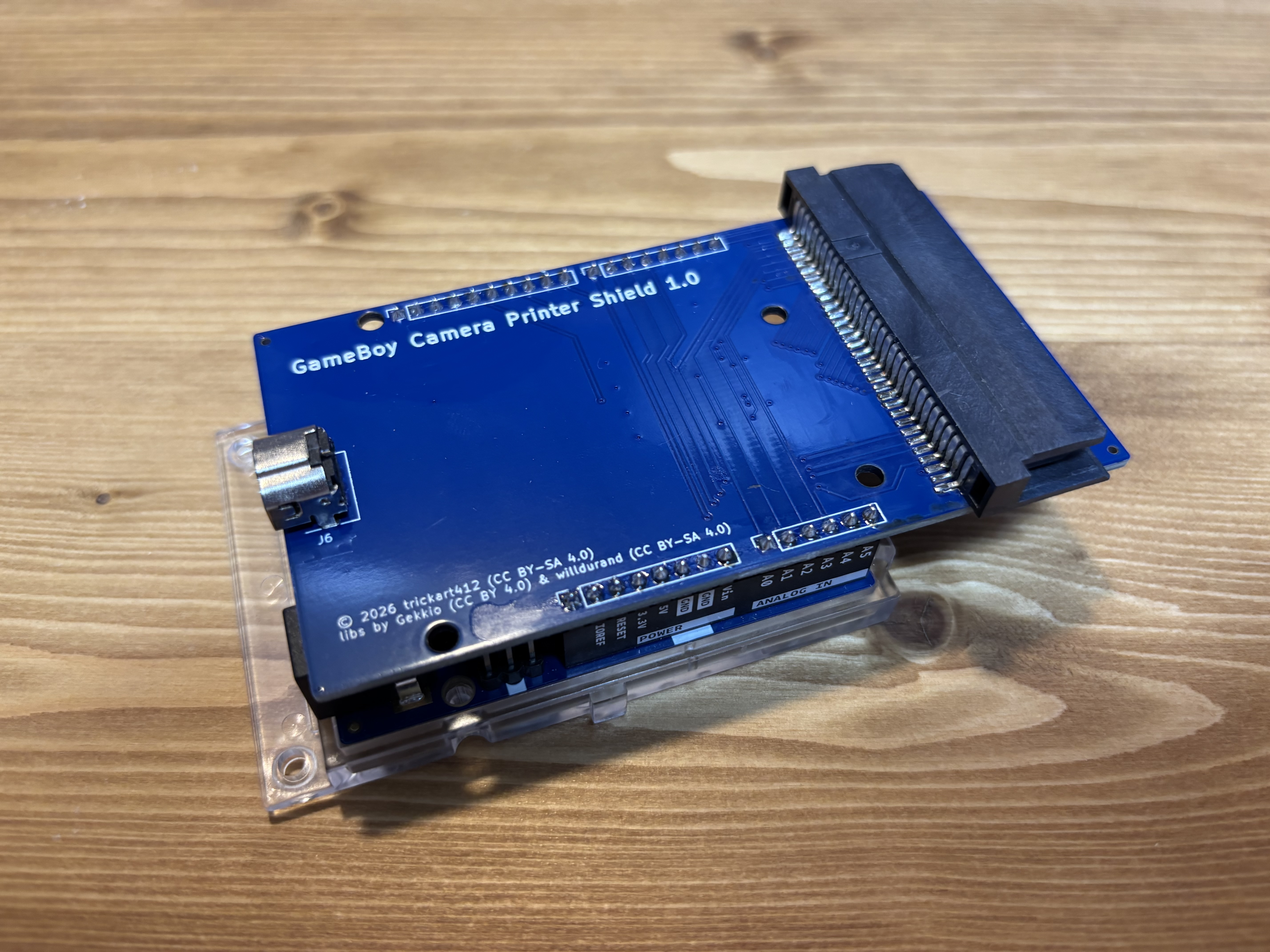 Gameboy camera printer shield, from the project README