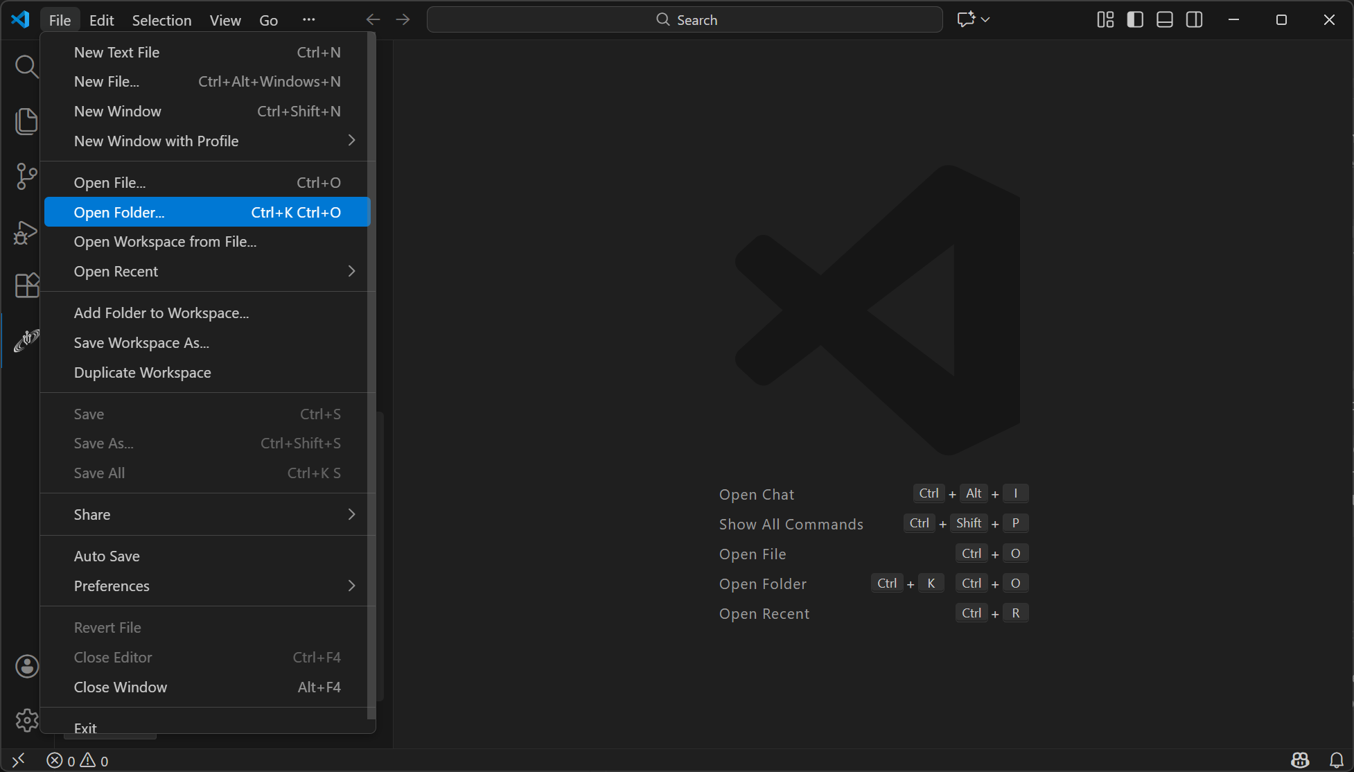 Opening an existing project