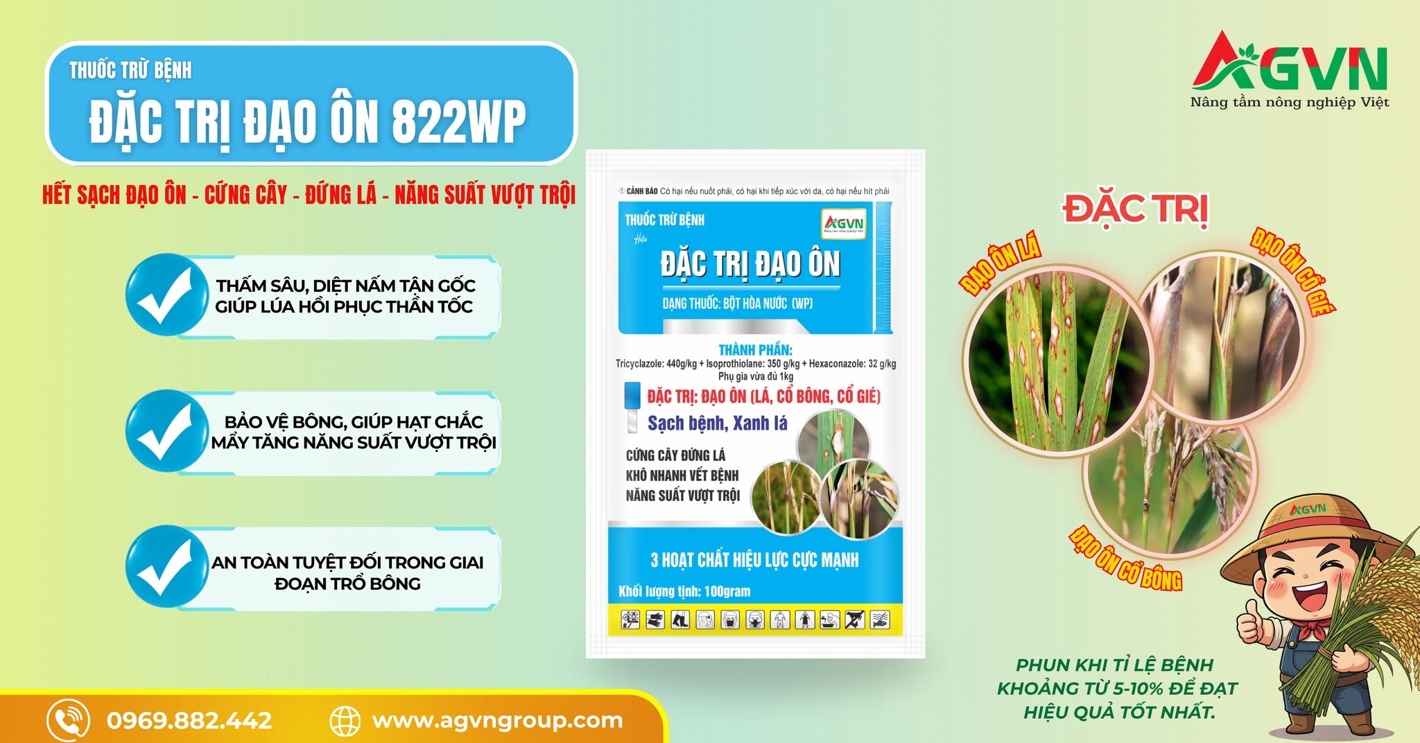 Đặc trị đạo ôn 822WP