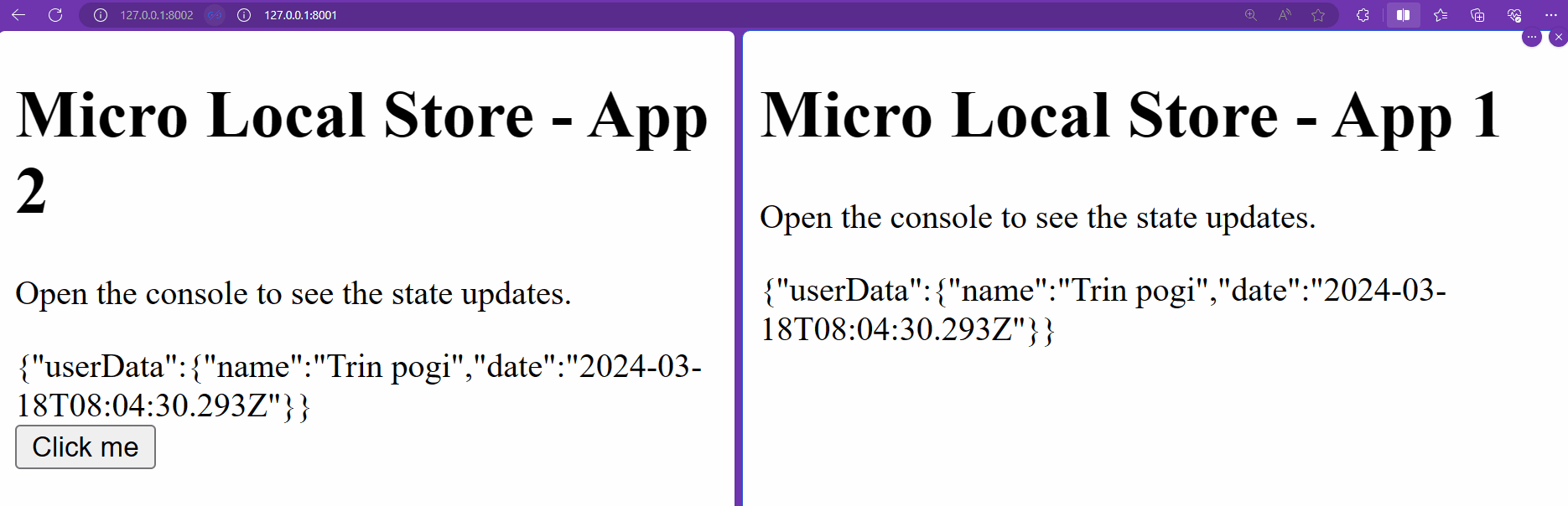 MicroLocalStore Demo