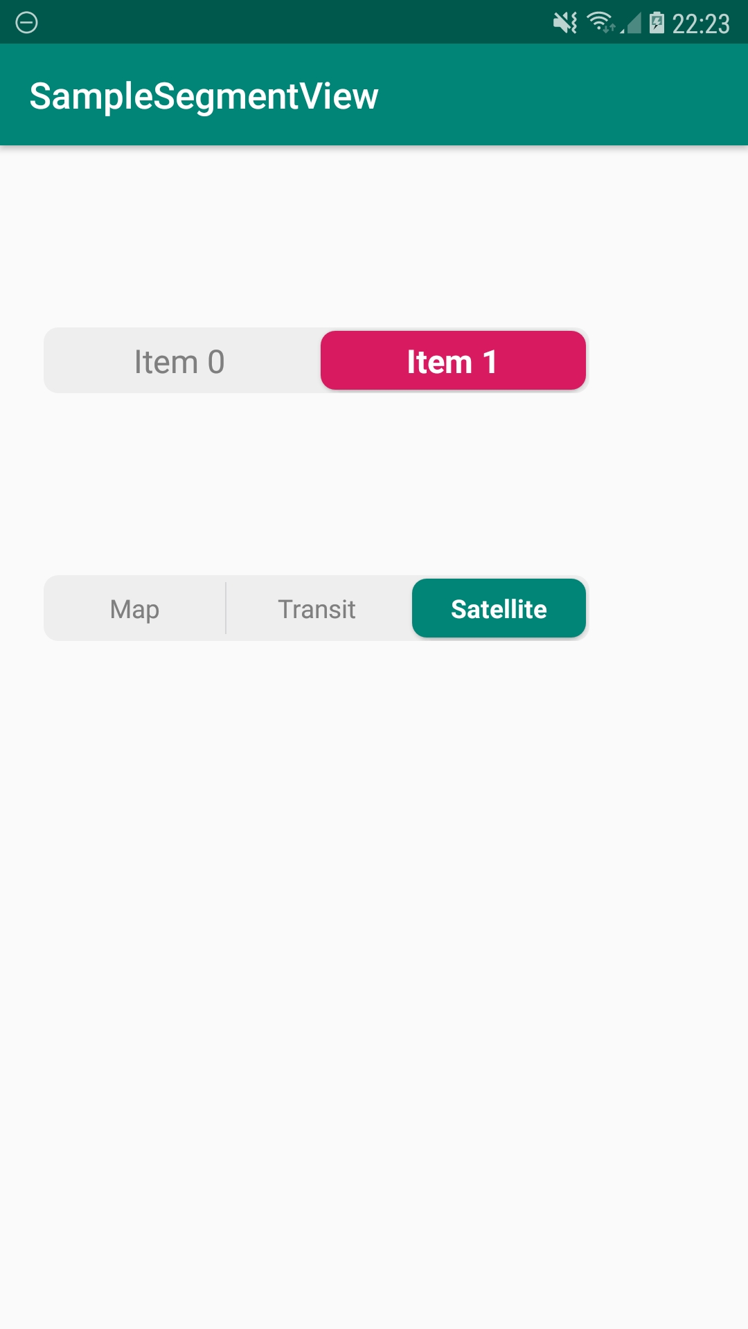 Sample Android SegmentView