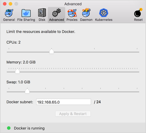 Docker For Mac Memory