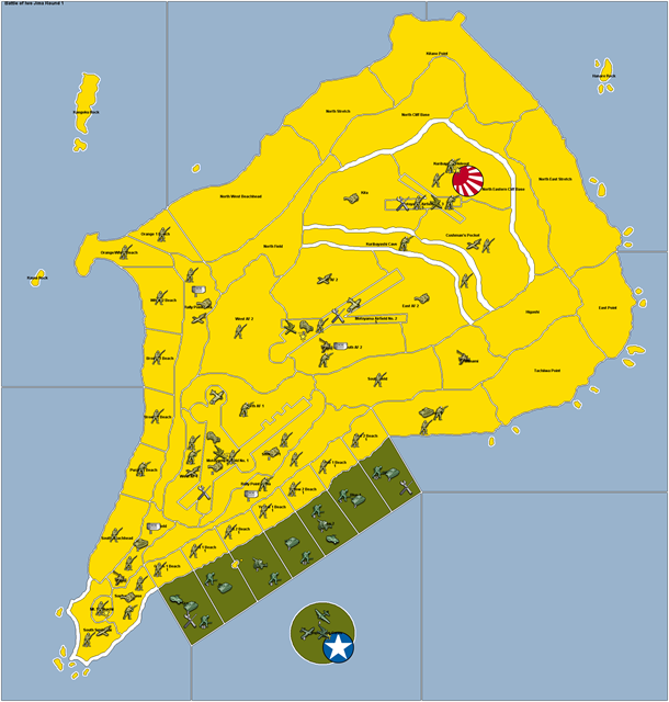 Iwo Jima - Pacific 1945 map preview