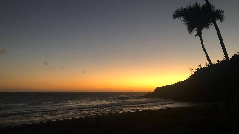 Sunset at Grande Anse beach