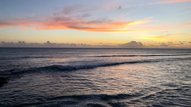 Sunset over the sea