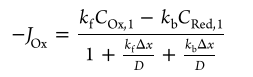 Flux boundary condition at the electrode’s surface as used in simulation. 