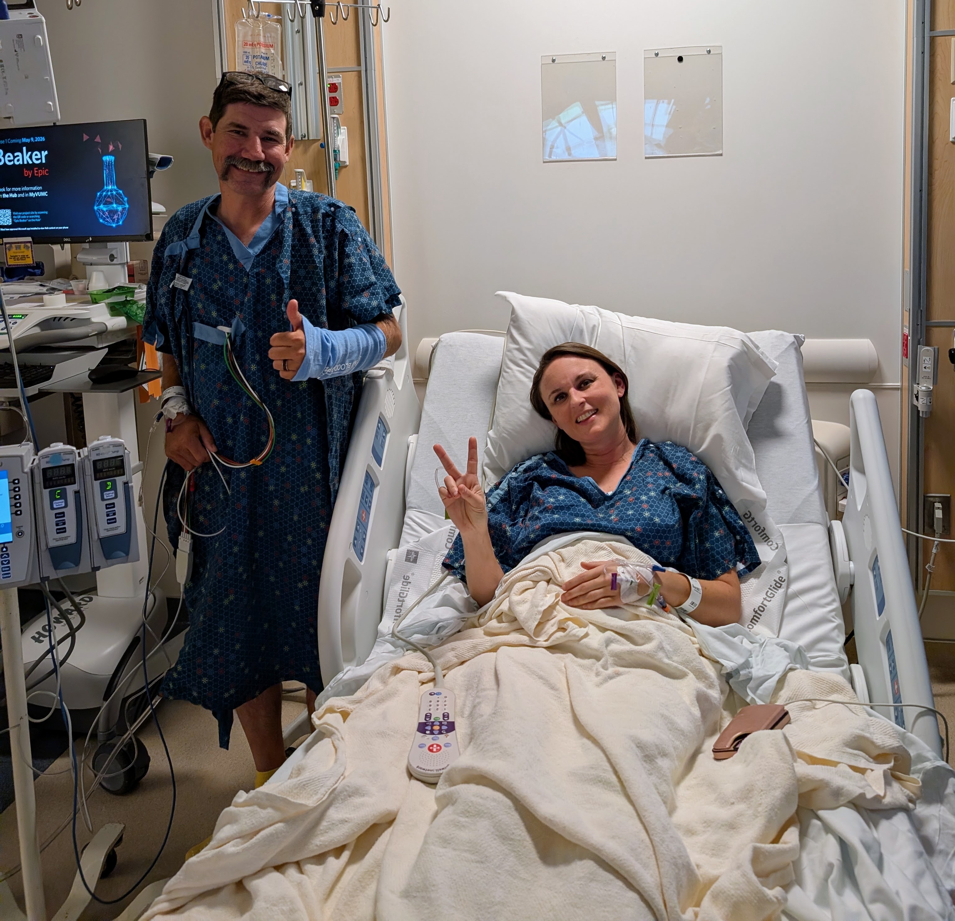 Adam and Erin in recovery