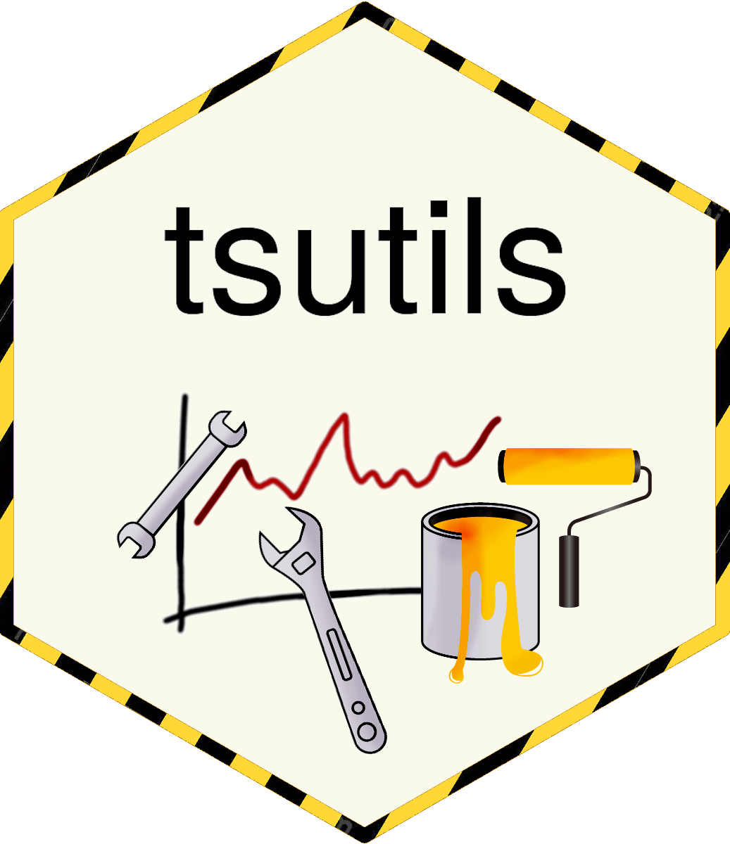 Hex sticker of the tsutils package for R