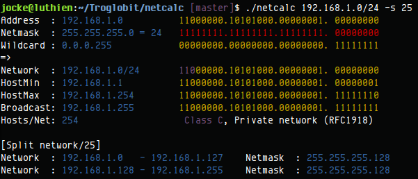 Image netcalc example run