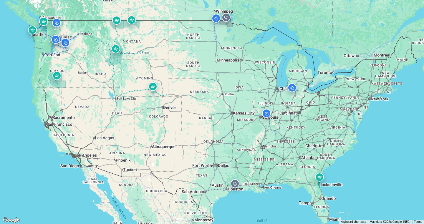 U.S. freight weather impact map